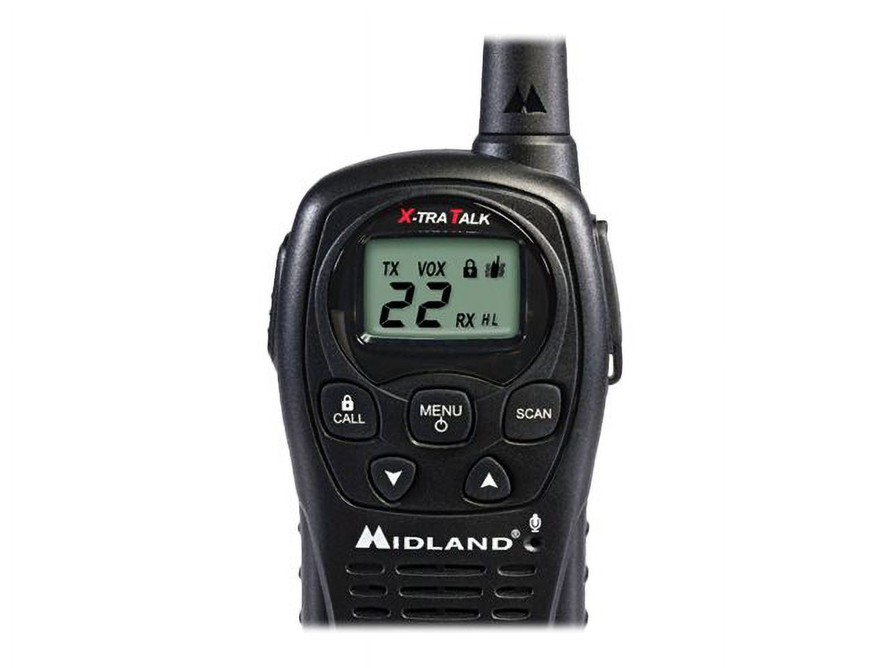 Midland LXT500VP3 24-Mile GMRS Radio Pack With Drop-in Charger  Rechargeable  Batteries