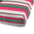 thumbnail image 6 of Jordan Manufacturing 72" x 22" Giden Cider Pink and Green Stripe Rectangular Outdoor Chaise Lounge Cushion with Ties and Hanger Loop, 6 of 9