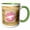 Green/White, variant on 3drose, Image of Large Shiny Pink Lips on Golden Threads, 11oz Mug