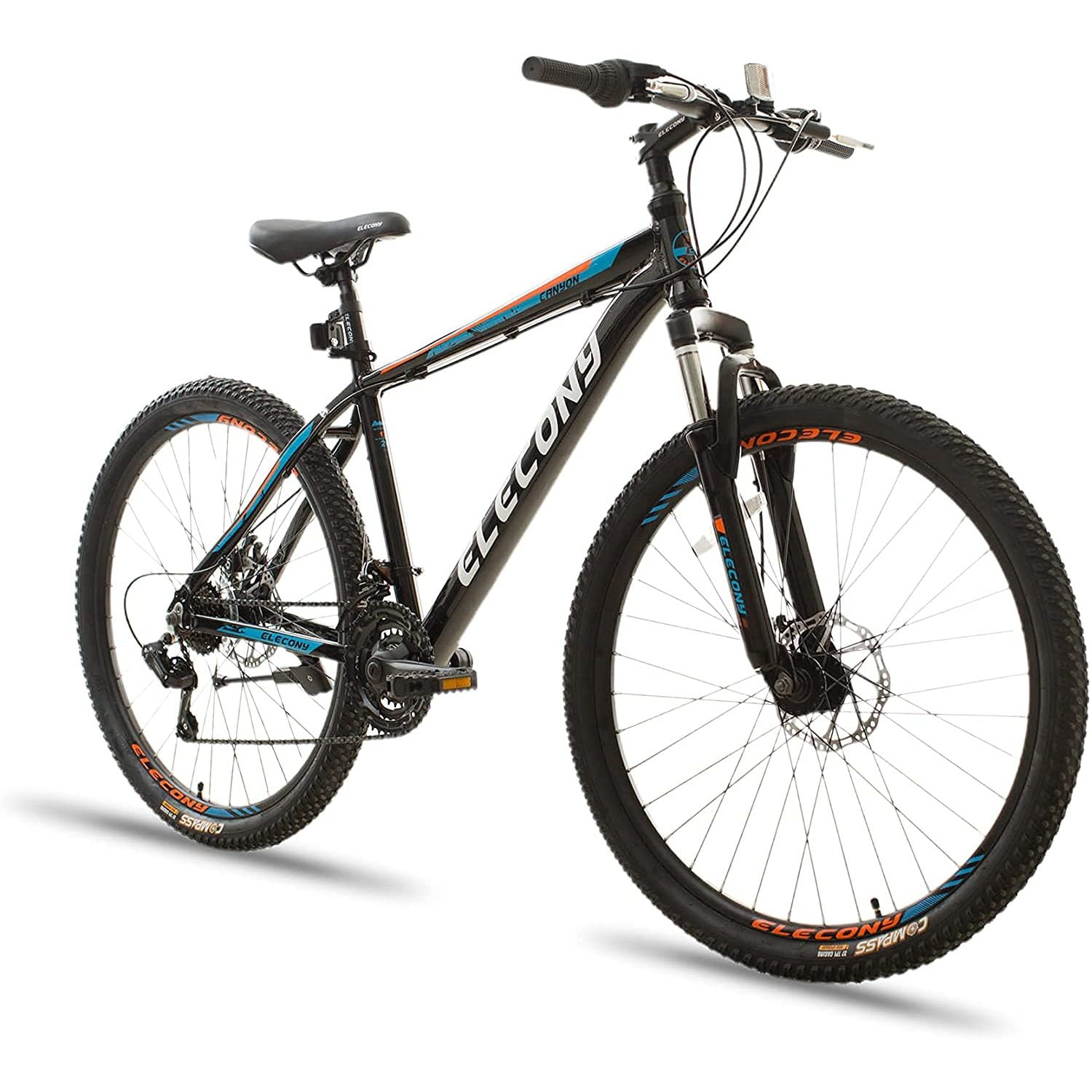 Mountain Trail Bike Elecony 26/20 Inch Fat Tire Bike Adult/Younth Full Shimano 21/7 Speed Mountain Bike High-Carbon Steel Frame Dual Disc Brake Urban Commuter City Bicycle Front Suspension 