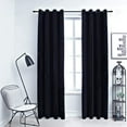 thumbnail image 4 of vidaXL Blackout Curtains with Rings 2 pcs Navy Blue 54"x84" Velvet, 4 of 30