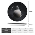 thumbnail image 2 of Bingfone Astronaut Sitting On Mercury Planet Print Bone China Dinner Decorative Plates,Handmade Ceramic Dinner Plate with Stand for Home Club-6in, 2 of 6