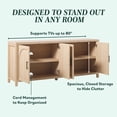 thumbnail image 4 of Walker Edison Modern 2-Shelf 70" Sideboard with Reeded Arch Detailing, Coastal Oak, 4 of 21