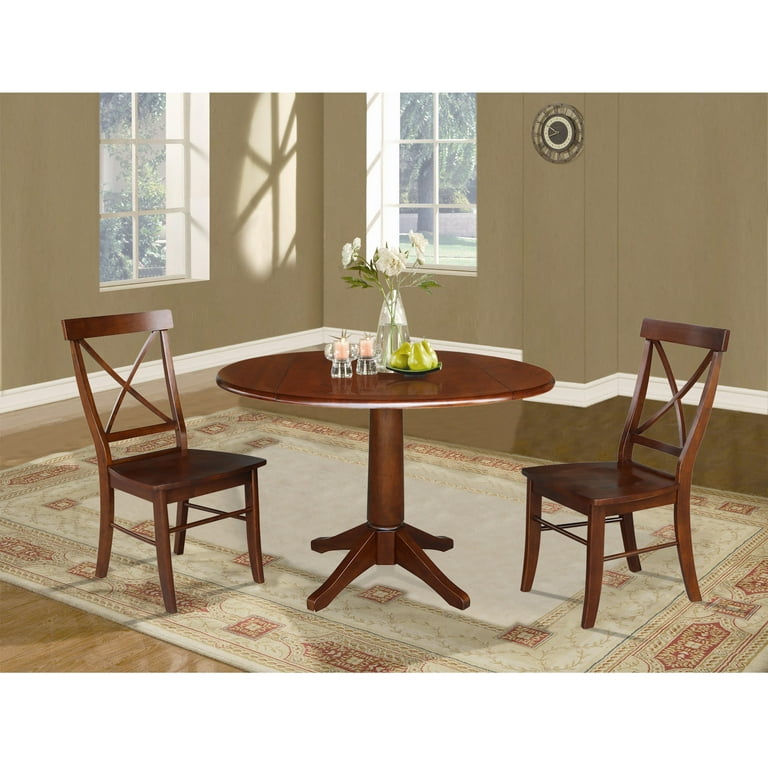International Concepts Solid Wood Dining Set with 42 in. Round Top