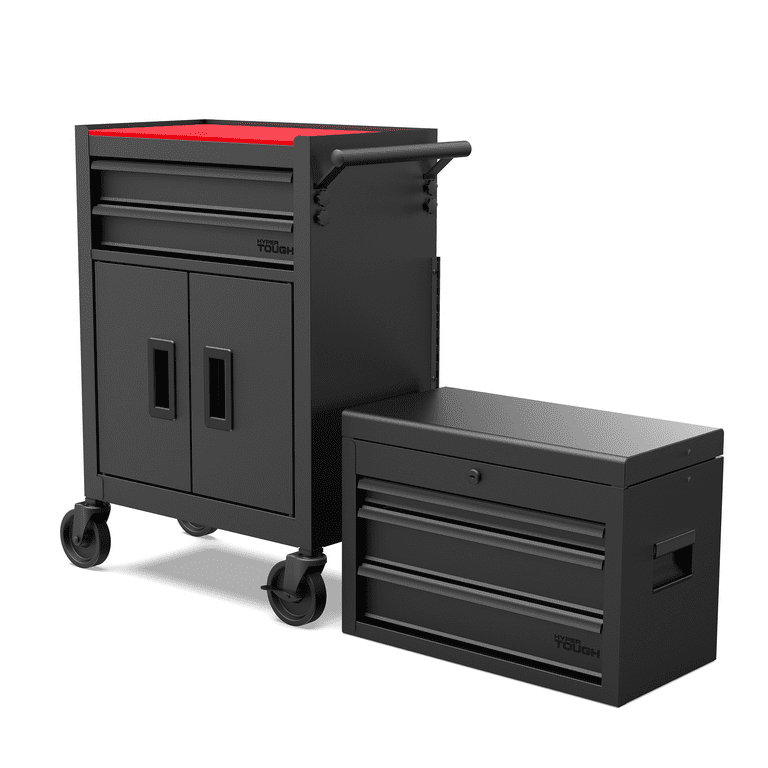 Hyper Tough 20 Inch Heavy Duty Steel Tool Chest 400 lbs Capacity Black Walmart