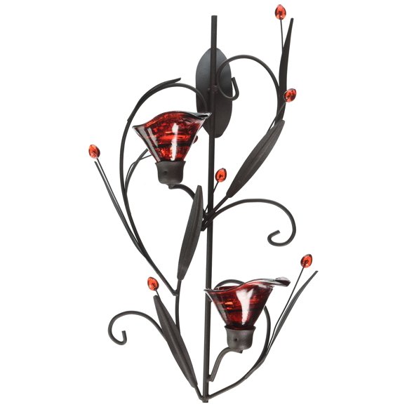 Candelabro de pared con forma de vela Home Locomotion Ruby Blossom