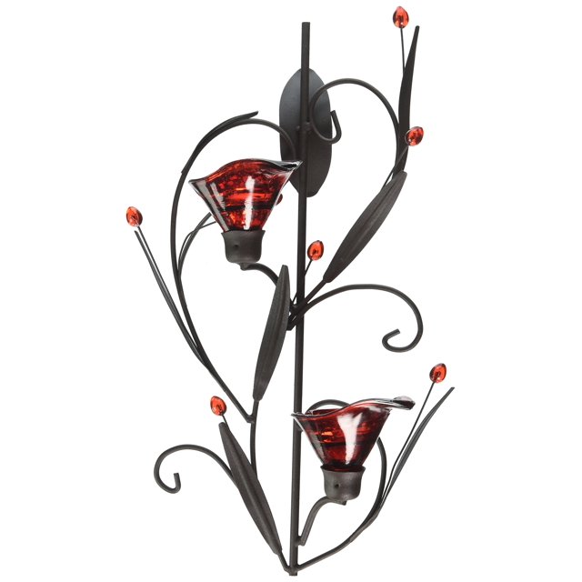 Candelabro de pared con forma de vela Home Locomotion Ruby Blossom