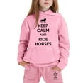 thumbnail image 4 of Toddler Girls Winter Outfits 2 Piece Hoodie Jogger Set Casual Letter Print Pullover With Pants Outfit Clothing Pink Size 2-3T, 4 of 4