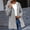 Gray plus size puffer vest women a1, variant on Women's Plus Size Hooded Zip Up Vest Casual Outerwear Sleeveless Puffer Coat with Smocked Cuffs Travel Jacket Fashion Coat, Army Green L