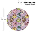 thumbnail image 3 of Pofeuu Cute Donuts Print Leather Coasters Set of 6, Round Cups Mugs Mat Pad for Home Kitchen Heat Resistant Drink Coasters,Round Shape, 3 of 7