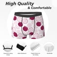 thumbnail image 2 of Men's Boxer Briefs, Onion purple Soft Comfy Mens Underwear Boxer Briefs Breathable With Widen Waist, 2 of 7