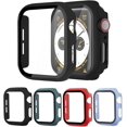 thumbnail image 1 of LAICAIW [4 Pack] Hard PC Case with Tempered Glass Screen Protector Compatible Apple Watch Series 9/8/7, Full Coverage Ultra Thin HD Clear Sensitive Touch Cover for iWatch 45mm, 1 of 6