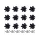 thumbnail image 3 of 12PCS 14cm Glitter Artificial Christmas Flowers With Clips Xmas Tree Ornaments Black Decorations for Home New Year Gifts Navidad, 3 of 5