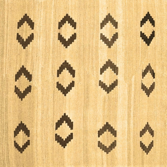 Ahgly Company Indoor Square Southwestern Brown Country Area Rugs, 6' Square