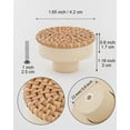 thumbnail image 2 of Qucyy Pieces Bohemian Style Rattan Dressing Table Handle Pulls 65 inches in diameter inches in diameter 12 pieces Bohemian Style Rattan Dressing Table Handle Pulls Natural Round Wood Handmade Wicker, 2 of 5
