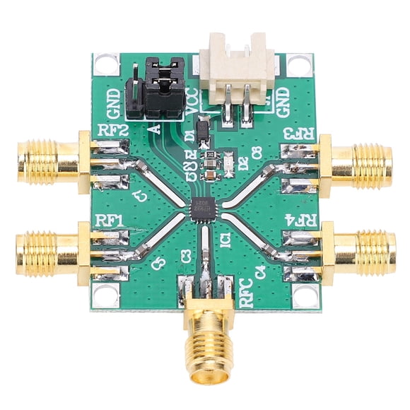 HMC7992 Non-Reflective SP4T RF Switch Module, PCB Material with 0.1-6GHz Frequency Range, 3V-5V Power Supply, 45dB Isolation, 0.6dB Insertion Loss & 58dBm IIP3 - Compact, Corrosion-Resistant Design