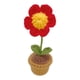 thumbnail image 2 of Decoración de maceta con flores tejidas a mano | Rosa de ganchillo tejida en fibra de poliéster | Mini decoración para el salpicadero, la oficina o el hogar | Planta artificial sin mantenimiento, 2 of 5