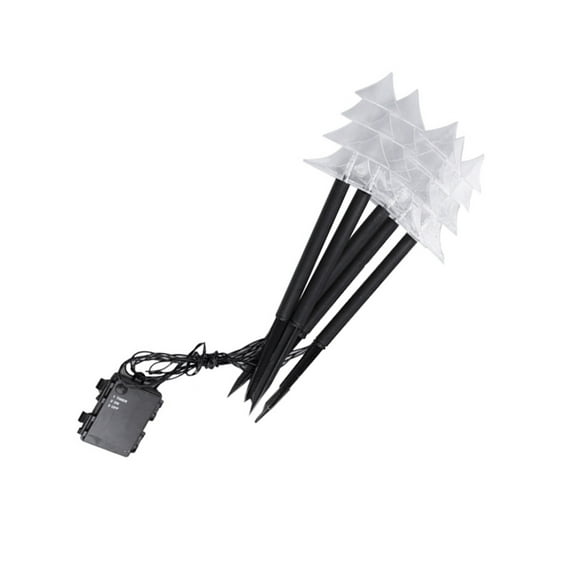 HEALEEP 1Pack White Garden Path Lights with Snowflake Shape Design for Outdoor Lawn and Garden