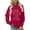 Red, variant on LUOGENLI T-shirts “They Don'T Know That We Know They Know” for Women Cute Friends Hooded Sweatshirt Shirt Plus Size Funny Short Sleeve Letter Print Tops M