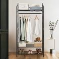 thumbnail image 2 of Heavy Duty Clothing Garment Rack Rolling Clothes Organizer Rails Hanging Shelves, 2 of 12
