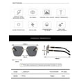 thumbnail image 3 of Gafas de sol rectangulares retro para hombre y mujer, de moda, vintage, sin montura, con lentes tintadas., 3 of 3