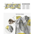 thumbnail image 5 of Yellow-Gray Leaves Texture Kitchen Valance Curtain Window Valance for Living Room Bedroom Tie Up Valance Curtain, 5 of 6