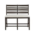 thumbnail image 4 of Pemberly Row Upholstered Counter Height Bench in Dark Espresso and Beige, 4 of 10