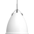 thumbnail image 2 of Progress Lighting Tre 1-Light Mini-Pendant, Steel, Graphite, Parchment-Finish Glass Shade, 2 of 3