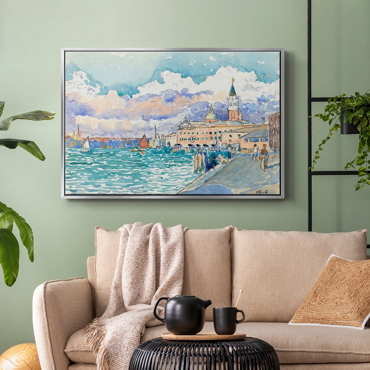 Vintage Landscape-CXVII By Wexford Home Framed in Silver Wood Gallery Wrapped Canvas 17 in. x 25 in.