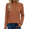 thumbnail image 3 of Zeagoo Womens Tops Long Sleeve V Neck Tee Shirts Dressy Casual Clothes Business Work Blouse, 3 of 6