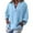 Sky Blue-A10, variant on Womens 100% Cotton Linen Tunic Long Sleeve V Neck Gauze Shirt Casual Work Lounge Blouse Tops Beige 5XL