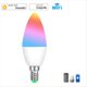 thumbnail image 3 of Luz de Vela Inteligente WIFI Control Remoto Soporte Remoto Voice RGBCW Lámpara de Mesa Inalámbrica Bombilla con Punta E14, 3 of 5