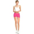 thumbnail image 2 of Gilbins 2 Pack Women's Seamless Stretch Yoga Exercise Shorts Fuchsia, 2 of 4