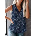 thumbnail image 3 of Anyjoin Women Sexy V Neck Lace Tank Tops Summer Sleeveless Chiffon Blouses, 3 of 6