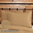 thumbnail image 3 of VHC Brands Burlap Pillow Sham Cover with Fringed Ruffle Cotton Farmhouse Decor Button, 3 of 7