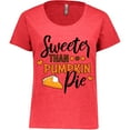 thumbnail image 3 of Inktastic Thanksgiving Sweeter Than Pumpkin Pie Women's Plus Size T-Shirt, 3 of 5