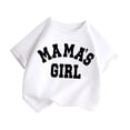 thumbnail image 2 of Nmnitkp Kids Tshirts Comfortable and Breathable MAMA'S GIRL Printed Round-neck Short-sleeved Leisure T-shirts for Older Children Premium Healthy Fabric Kids T-shirts 2-14Years, 2 of 7