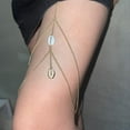 thumbnail image 2 of Gold Snake Body Chain for Women's Leg & Thigh - Boho Snake Pendant, Trendy Stocking Stuffer, 2 of 13