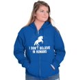 thumbnail image 3 of I Dont Believe in Humans Unicorn Women Plus Size Zipper Hoodie Brisco Brands 3X, 3 of 5