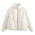 thumbnail image 1 of Puntoco Abrigo Otoño Moda Mujer Casual Cómodo Manga Larga Bolsillo Cremallera Cordón Parkas Liquidación Puntoco Puntoco-1, 1 of 6