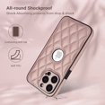 thumbnail image 2 of ELEHOLD for iPhone 13 Pro Case, Soft PU Leather Slim Logo View Classic Luxury Elegant Thin Protective All-Around Shockproof Phone Case for iPhone 13 Pro,Rosegold, 2 of 7