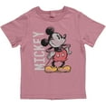 thumbnail image 2 of Boys Mickey Mouse Adaptive T-Shirt & Cargo Sweatpants Set, Classic Mickey Mouse Clothing Little and Big Boys Sizes, Dusty Red, Medium, 2 of 8