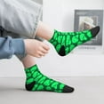 thumbnail image 5 of Bingfone Green Broccoli Design Patterned Men's Women's Casual Cotton Socks, 5 of 5