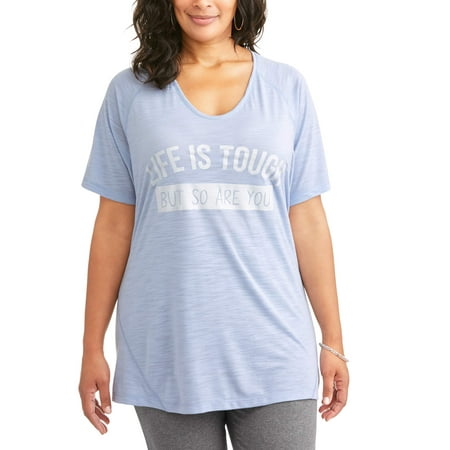 Terra Sky Women's Plus Size Scoop Neck Graphic Tee