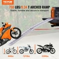 thumbnail image 2 of VEVOR Motorcycle Ramps, 750lbs Folding Loading Ramps for Pickup Trucks Bed, Trailers Ramp with Load Straps for Motorcycle, Dirt Bike, UTV, Lawn Mower, Truck, Snowblower, Cargo Trailer, 89"L x 12"W,1Pc, 2 of 9