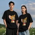 thumbnail image 5 of Tom And Jerry T-Shirt For Men Women, Unisex Cotton Crew Neck Tee Shirts, Novelty Short Sleeve Tops, 5 of 7