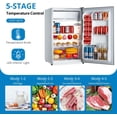thumbnail image 3 of 4.3 Cu. Ft Mini Fridge with Freezer - Space-Saving Design, Adjustable Temperature, Organized Storage, Crisper Drawer, Removable Glass Shelves, Ideal for Compact Spaces, Grey, 3 of 7