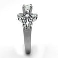 thumbnail image 4 of Womens Rings High polished (no plating) Stainless Steel Ring with AAA Grade CZ in Clear TK1451, 4 of 4