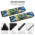 thumbnail image 2 of WYYP Flowers Car Seat Belt Pad Cover Ideal for Car Interior Accessories 2Pcs, 2 of 6