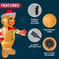 thumbnail image 4 of Joyfy 12 FT Christmas Inflatables Gingerbread Man Outdoor Decorations,Gingerbread Man Blow Ups Yard with Built-in LEDs for Holiday Party Garden Lawn Decor, 4 of 8